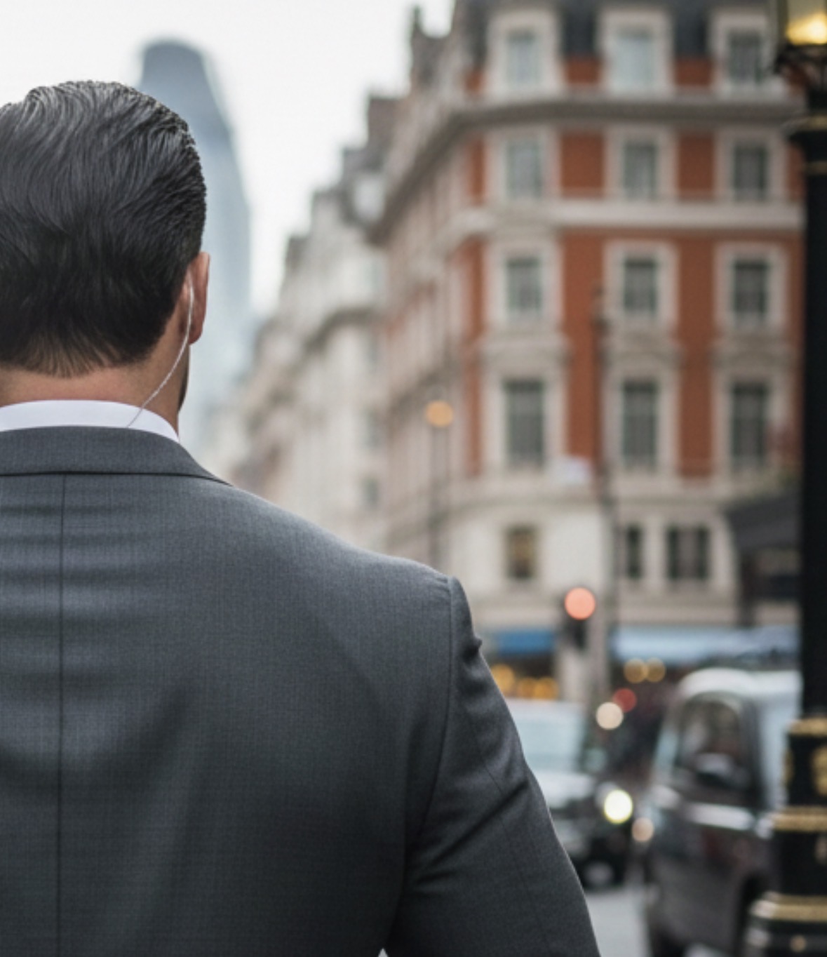 Close protection operative providing executive security